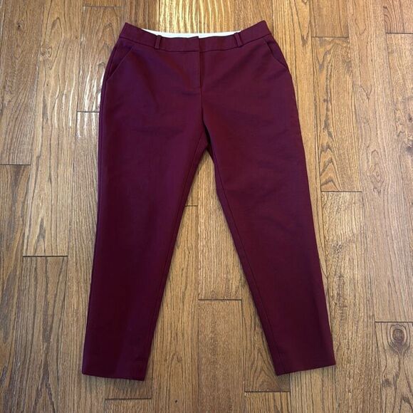 Kate Spade Dennis burgundy straight leg pant size 6 - Picture 4 of 11